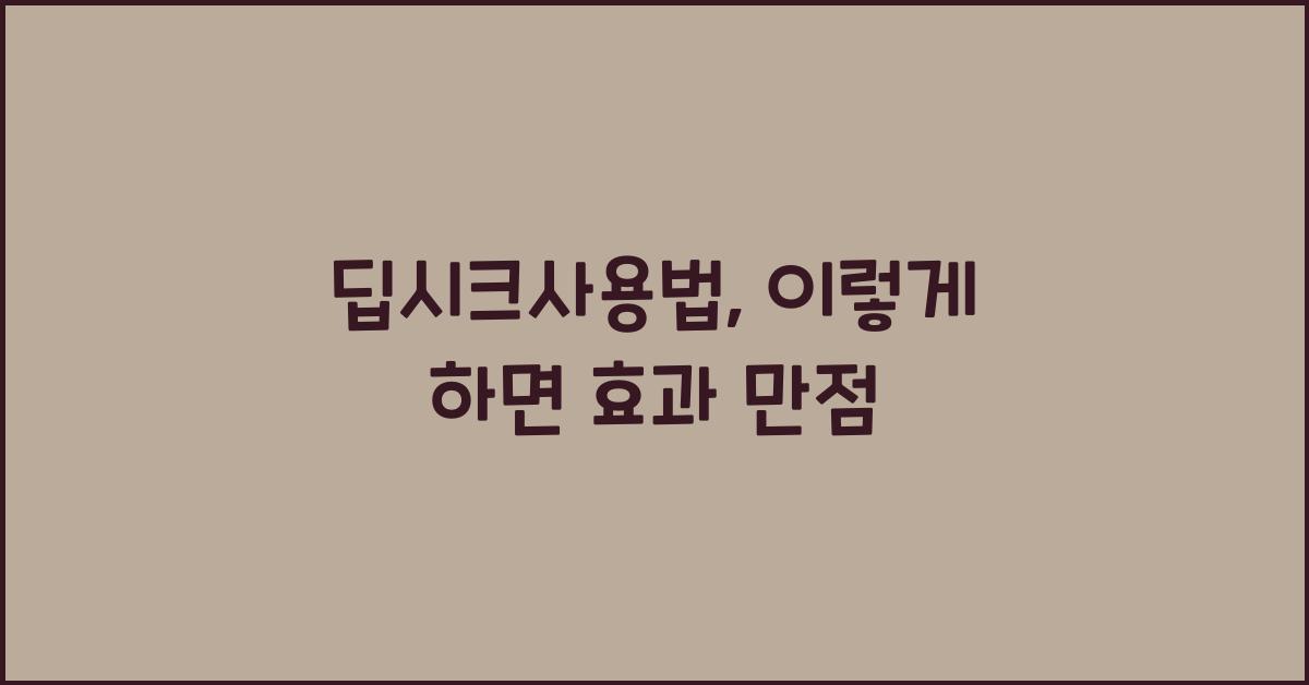 딥시크사용법
