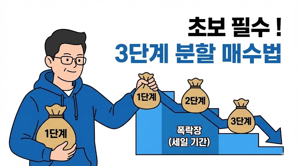 주식 시장 세일한다는데 너무 무서워요ㅠㅠ 초보도 맘 편히 주식 줍는 '3단계 쪼개기' 매수법