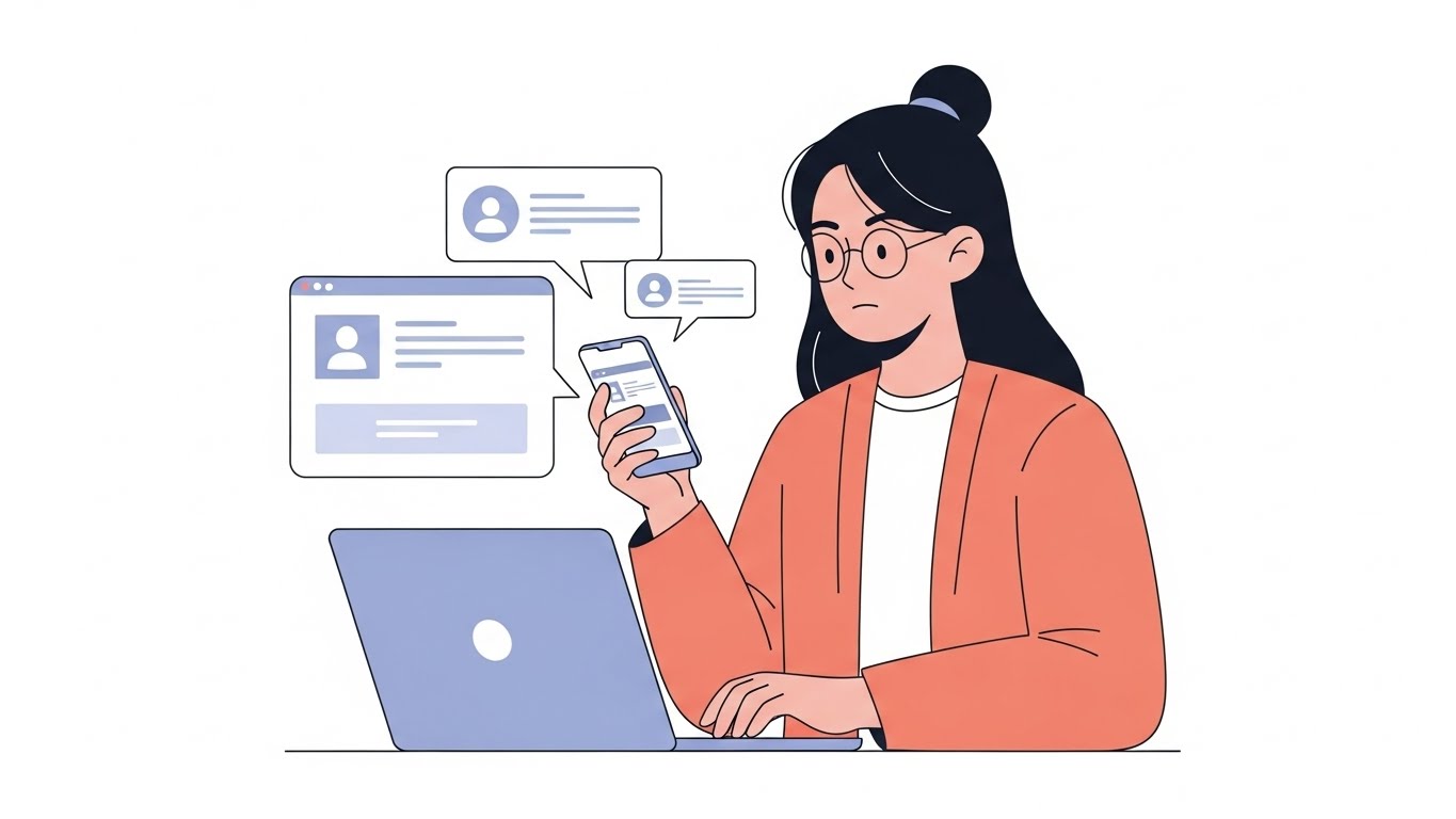 구인구직사이트를 비교하며 자신에게 맞는 플랫폼을 찾는 청년의 모습, 시작 단계에서 방향 설정이 중요합니다.