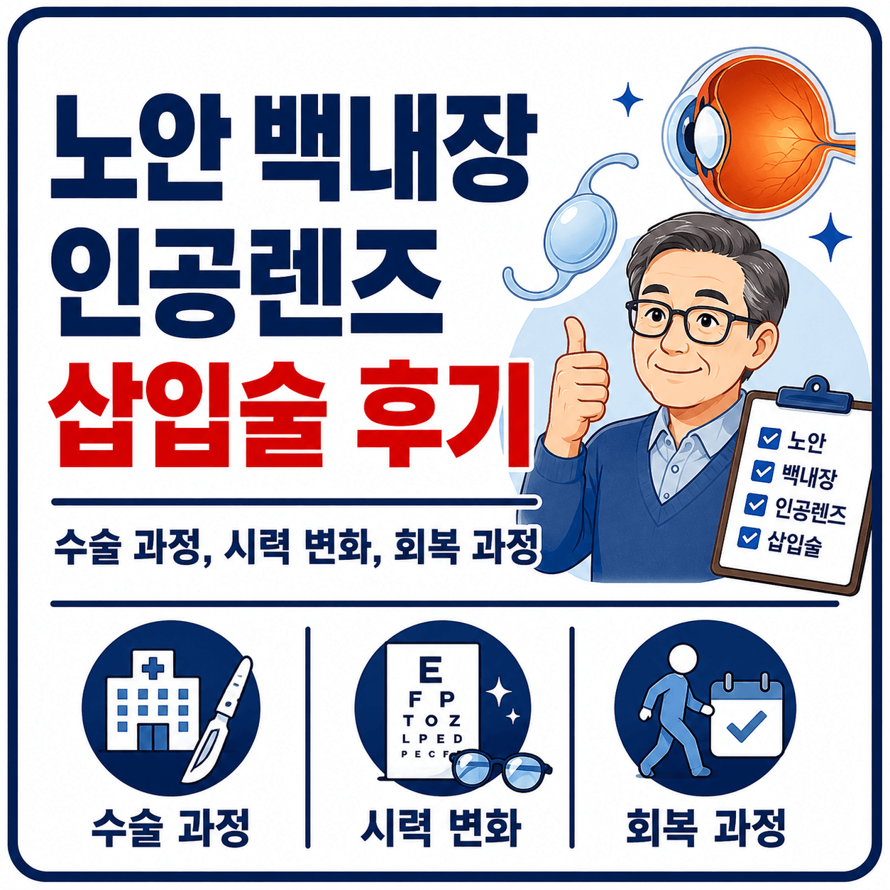 노안 백내장 인공렌즈 삽입술 후기 사진