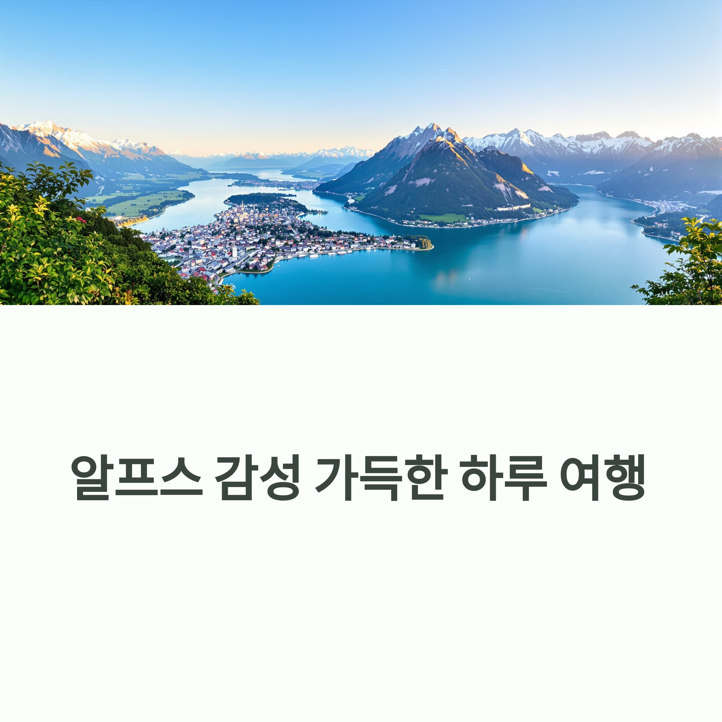 스위스 루체른과 인터라켄 하루 여행 루트