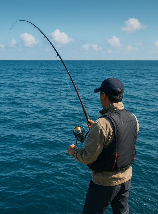 동해 바다 낚시와 관련된 이미지