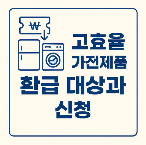 전 국민 대상! 고효율 가전제품 환급 신청 절차와 꿀팁 (2025 최신 안내)