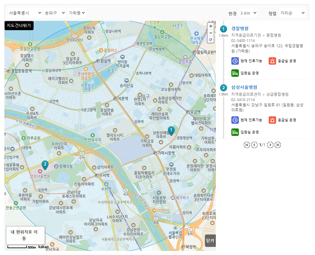 2024년 추석 명절 응급실 찾기