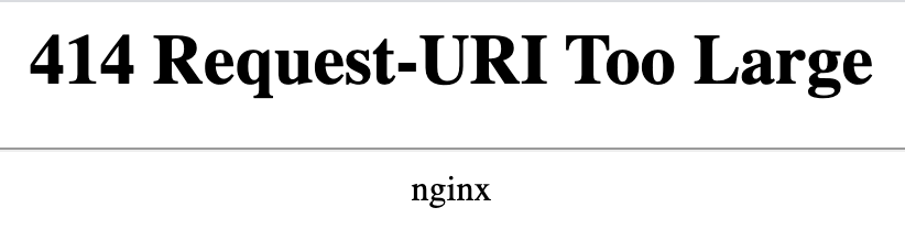 414 URI Too Long