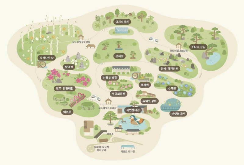 화담숲 테마원 전경