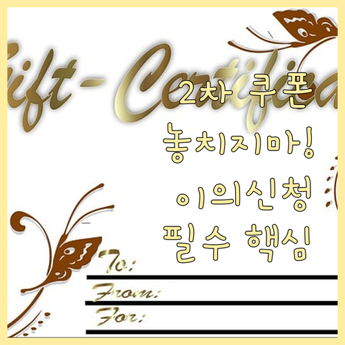 2차 소비쿠폰 놓치지 않는 법: 이의..