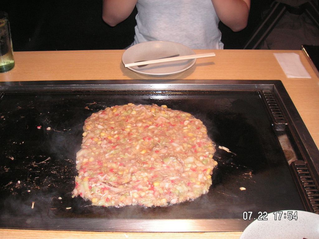 일본 몬자야키 현지인 맛집. 몬자야키는 항상 맛있다