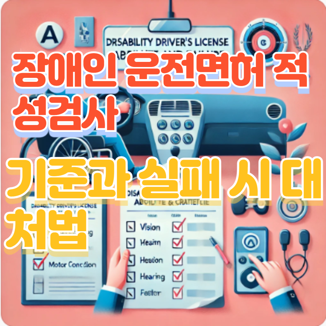 장애인 운전면허 적성검사 기준과 실패 시 대처법