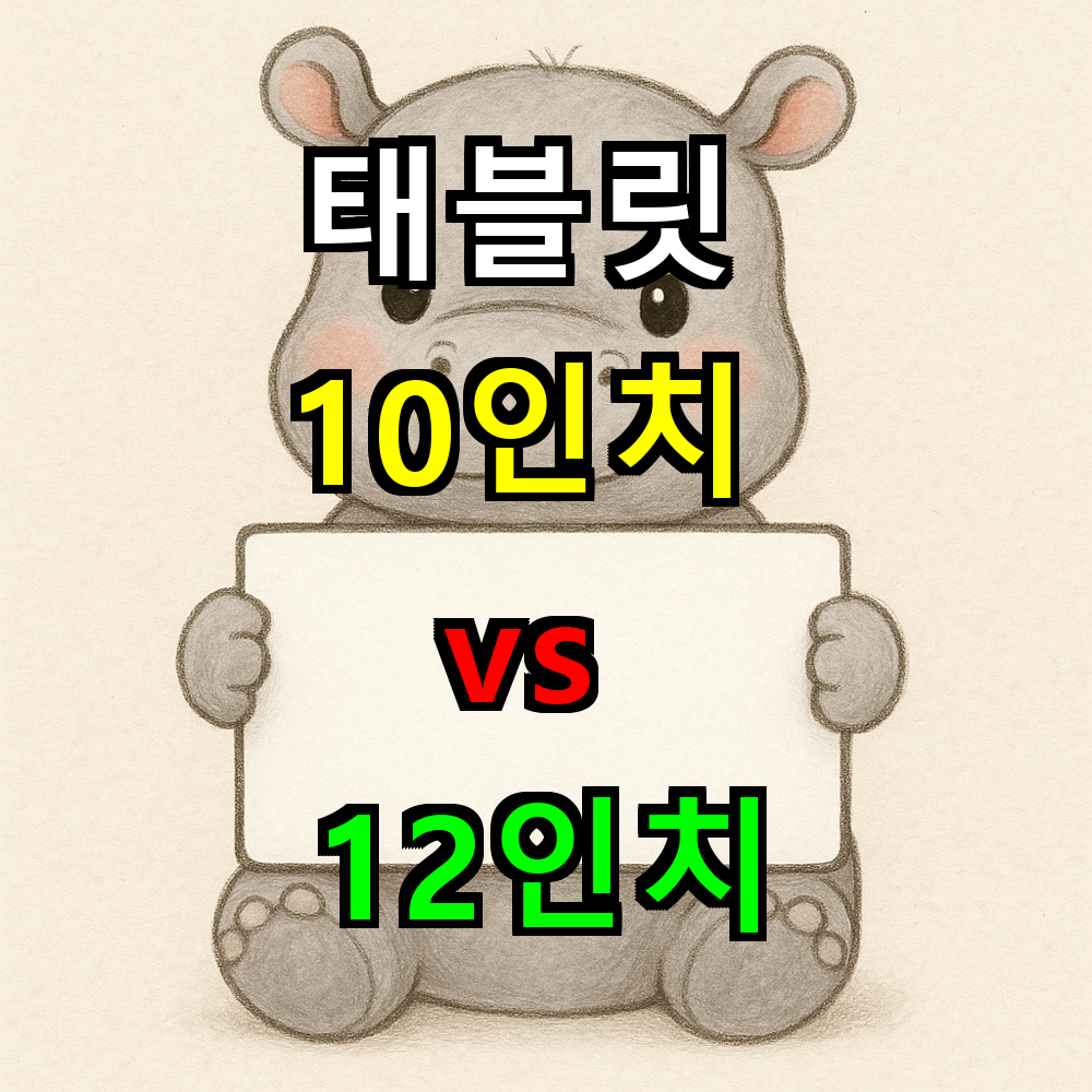 태블릿 10인치 vs 12인치 완벽 비교