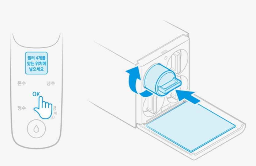 4단계 새로운 필터를 색상 위치에 맞게 교체