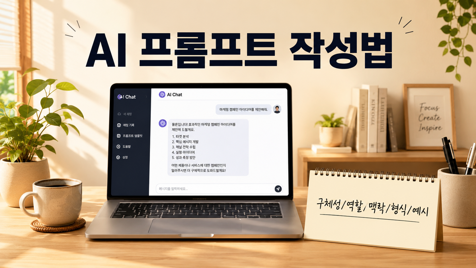 AI 프롬프트 작성법 (ChatGPT·Claude 결과물 2배 좋아지는 5가지 공식)