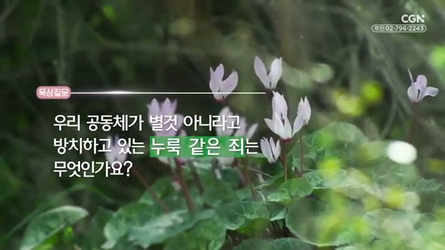 우리 공동체가 별것 아니라고 방치하고 있는 누룩 같은 죄는 무엇인가요?