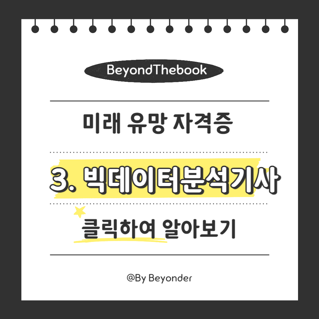 미래 유망 자격증3. 빅데이터분석기사