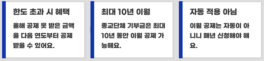 기부금 영수증 연말정산 세액공제