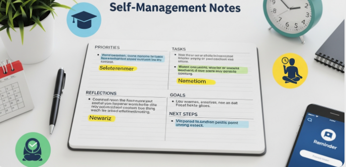 자기관리하는 노트 사진