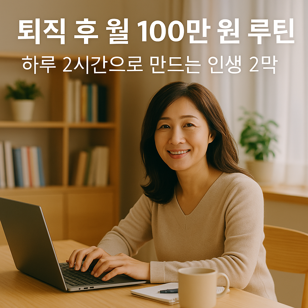 퇴직 후 월 100만원 부업 루틴