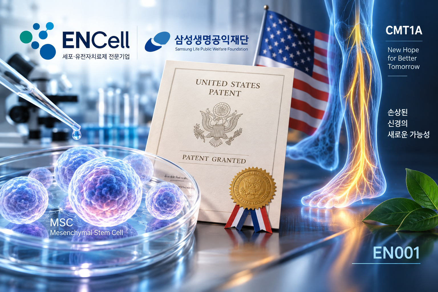 이엔셀 주가 전망 EN001 미국 특허 CMT1A 임상 2a상