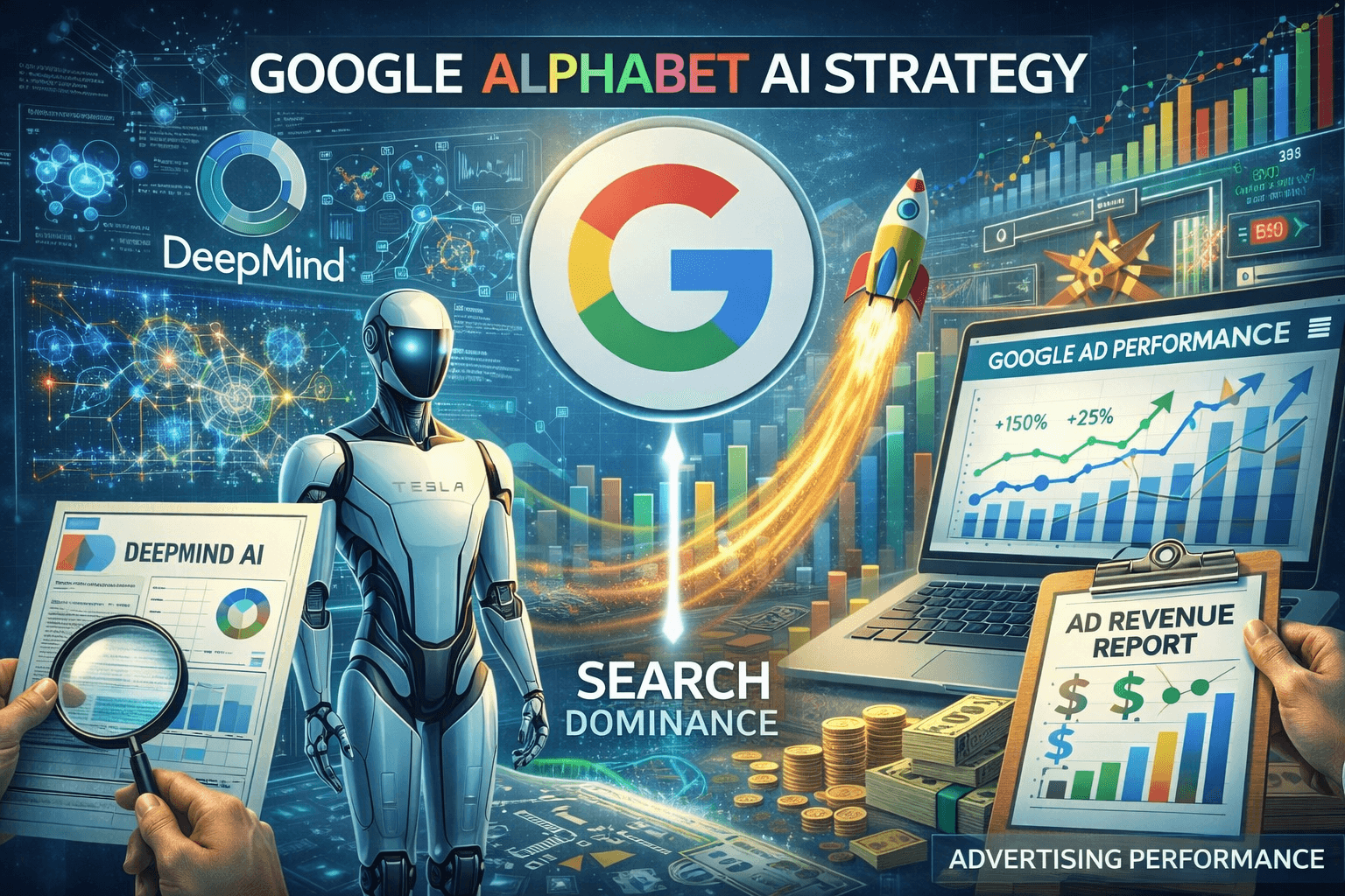 구글 알파벳 AI 전략 (DeepMind 기술력, 검색 지배력, 광고 실적)