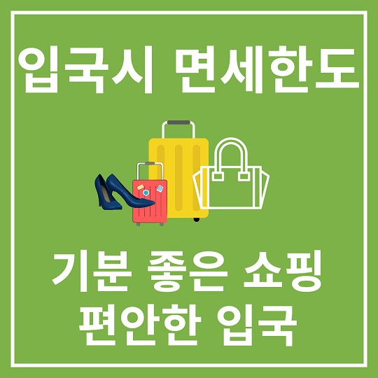 우리나라 입국시 면세한도
