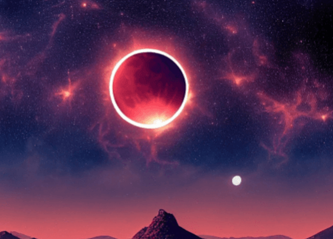 월식 현상 이미지