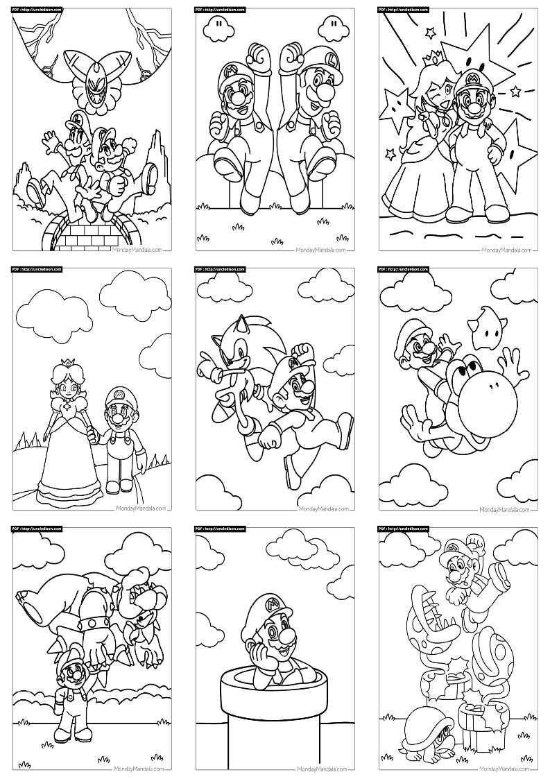 슈퍼마리오 색칠공부 무료도안