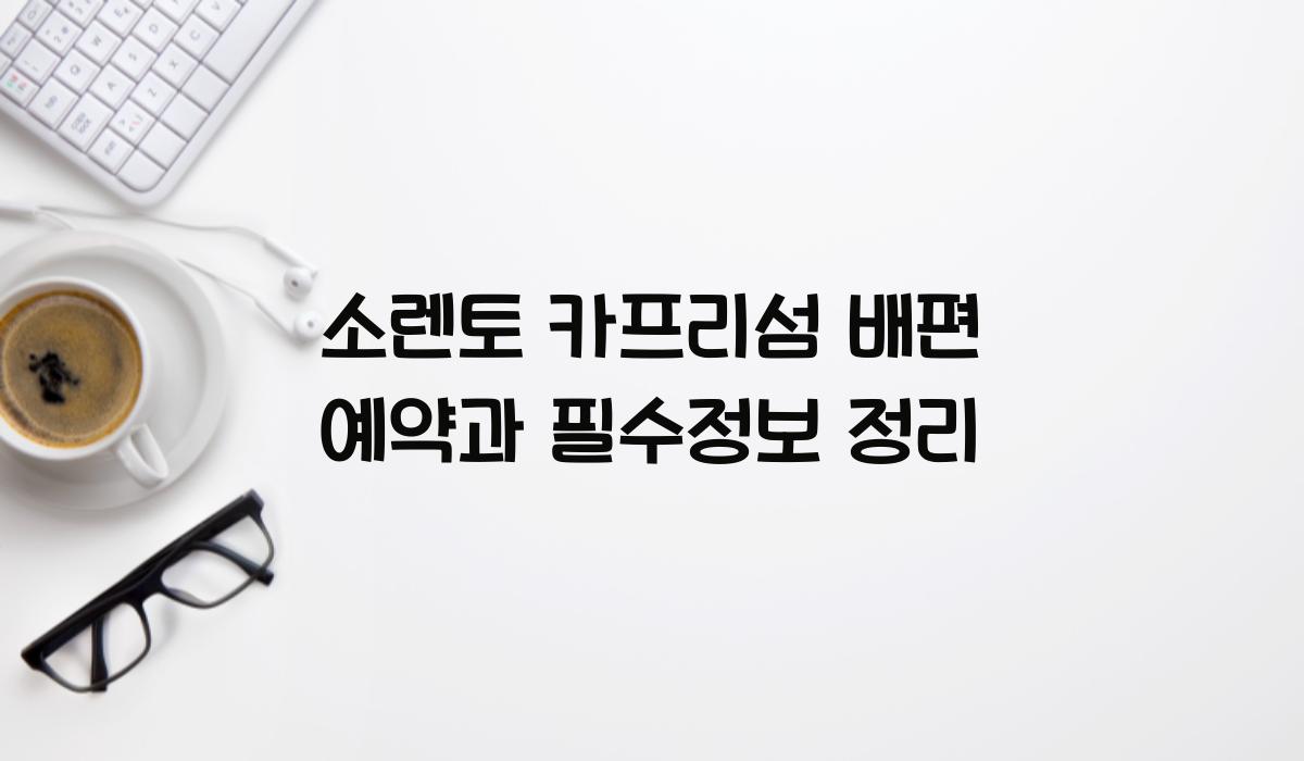 소렌토 카프리섬 배편
