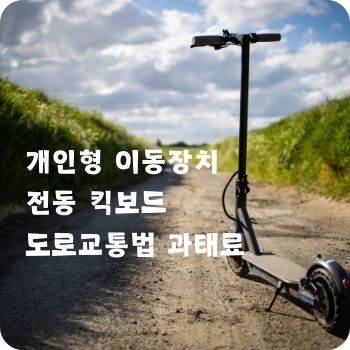 개인형 이동장치 전동 킥보드 도로교통법 과태료