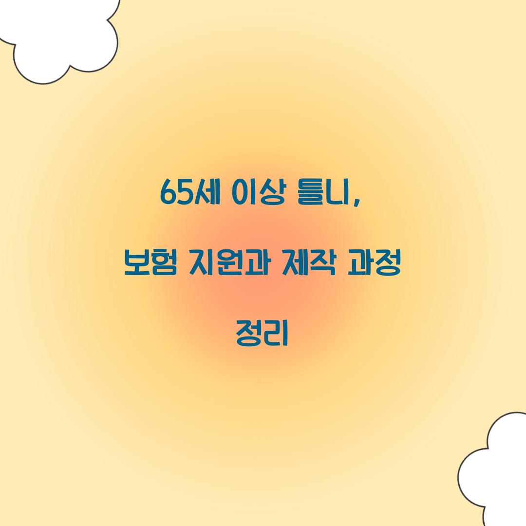 65세 이상 틀니