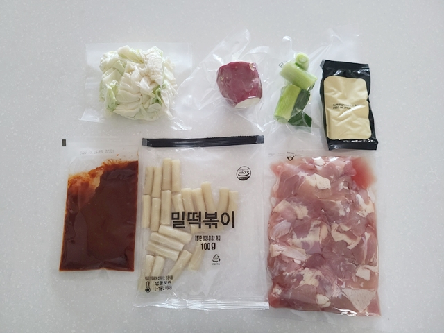 쌈장닭갈비 밀키트 구성