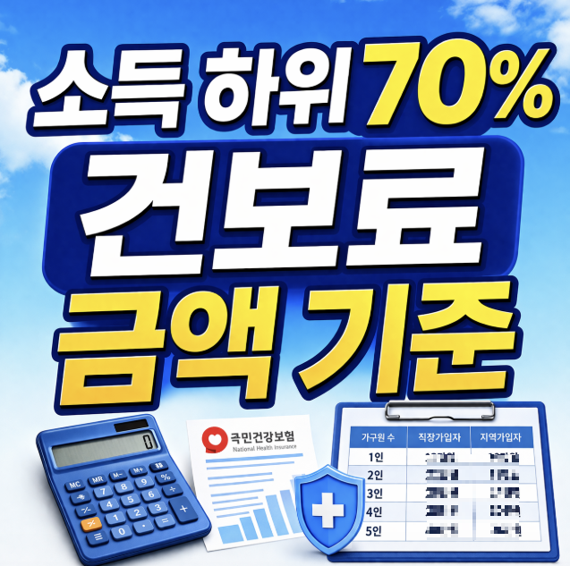 소득 하위 70% 건보료