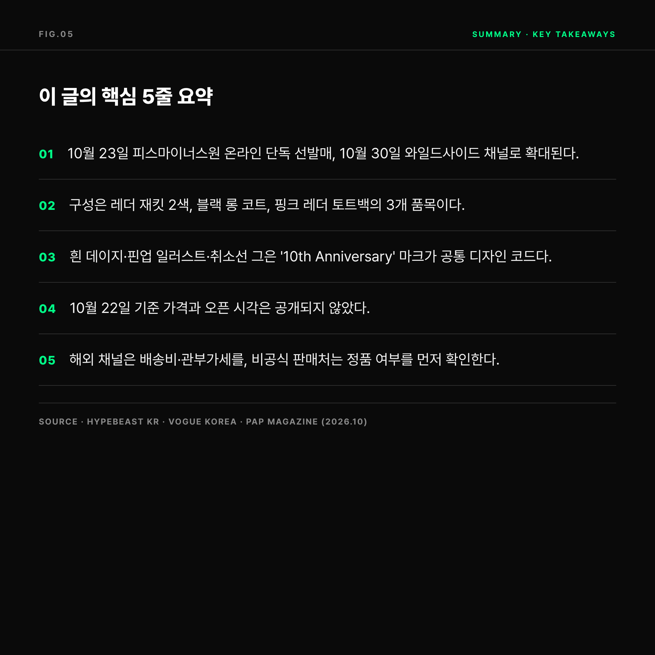 2026 피스마이너스원 와일드사이드 협업 핵심 요약 5줄