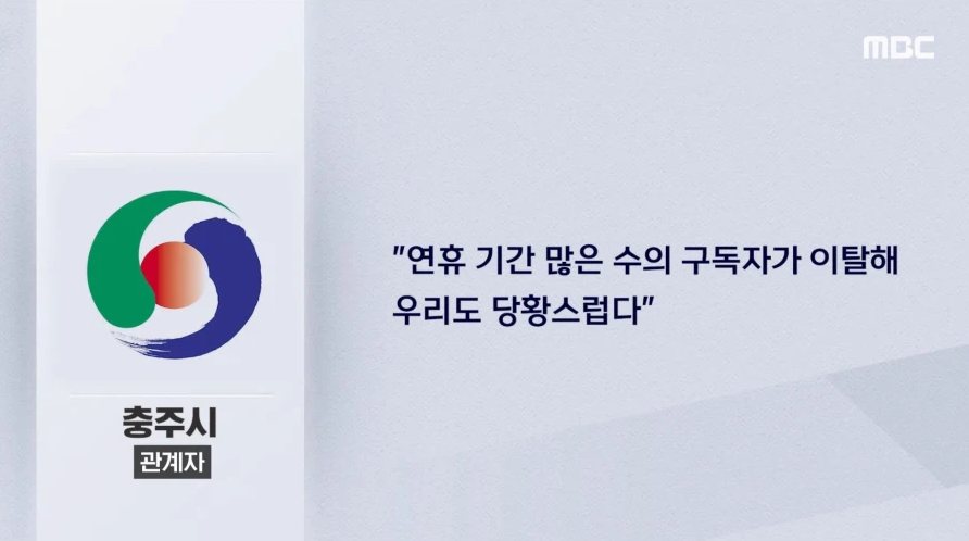충주시 유튜브 구독자 수 급감추이