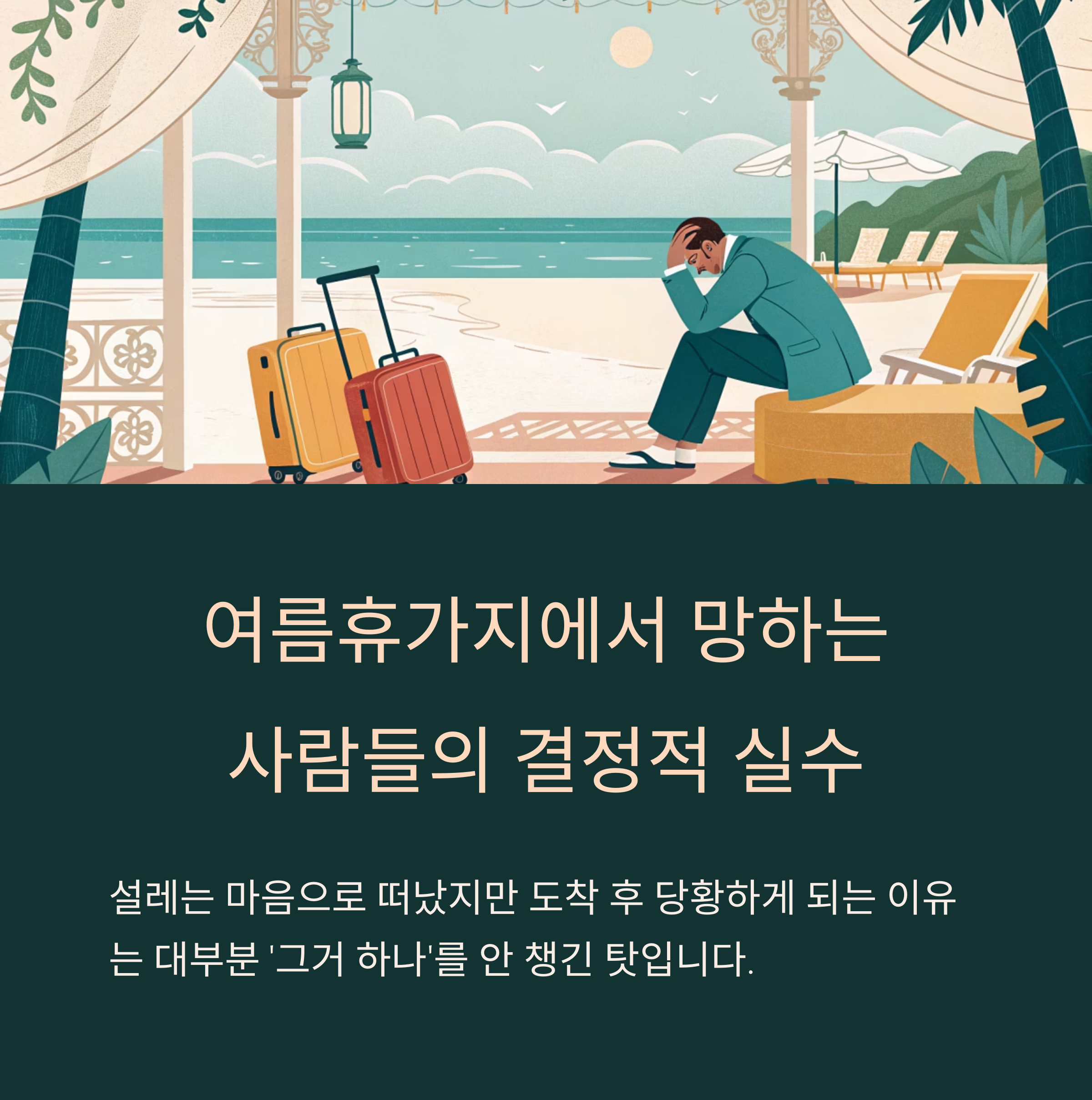 여름휴가지 망하는 사람들