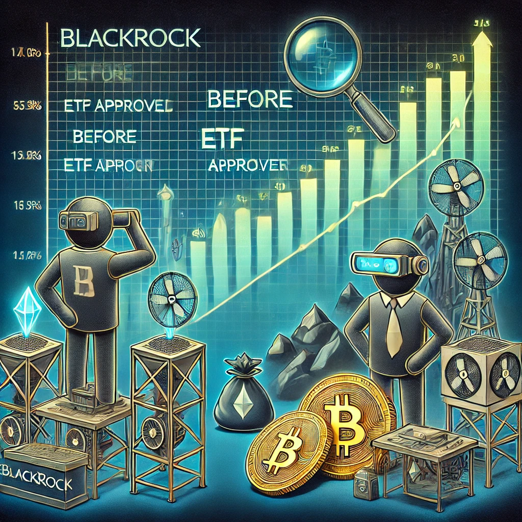 블랙록의 채굴기업 매수와 관련된 이미지