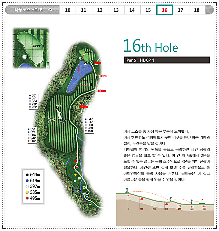 장수CC 나무 코스 16번 홀