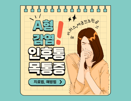 A형 독감! 인후통과 목통증 증상 예방 방법