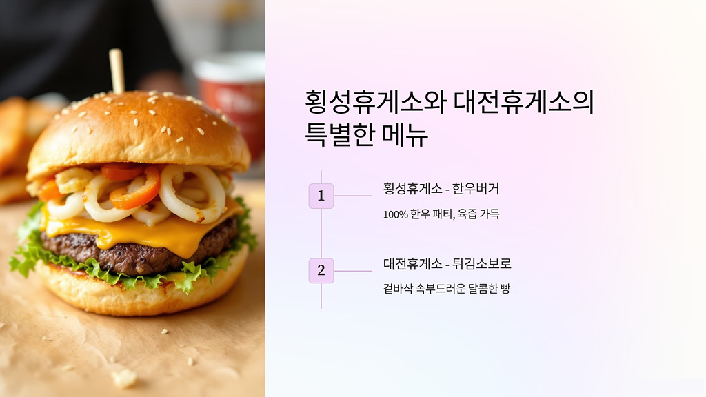 횡성휴게소와 대전휴게소