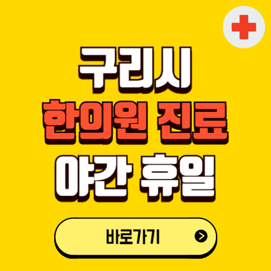 구리시 야간 휴일 한의원 한방병원 찾기 ❘ 24시 일요일 주말 연휴 응급진료 추천 잘하는 곳
