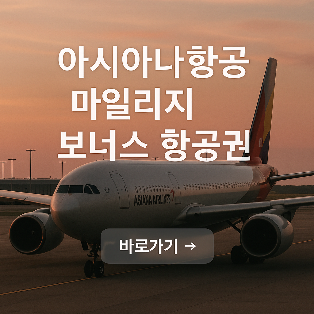 아시아나항공 마일리지 유효기한, 항공권예약
