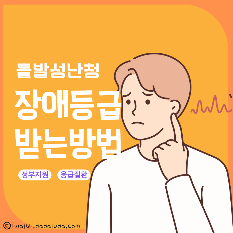 돌발성난청 장애등급
