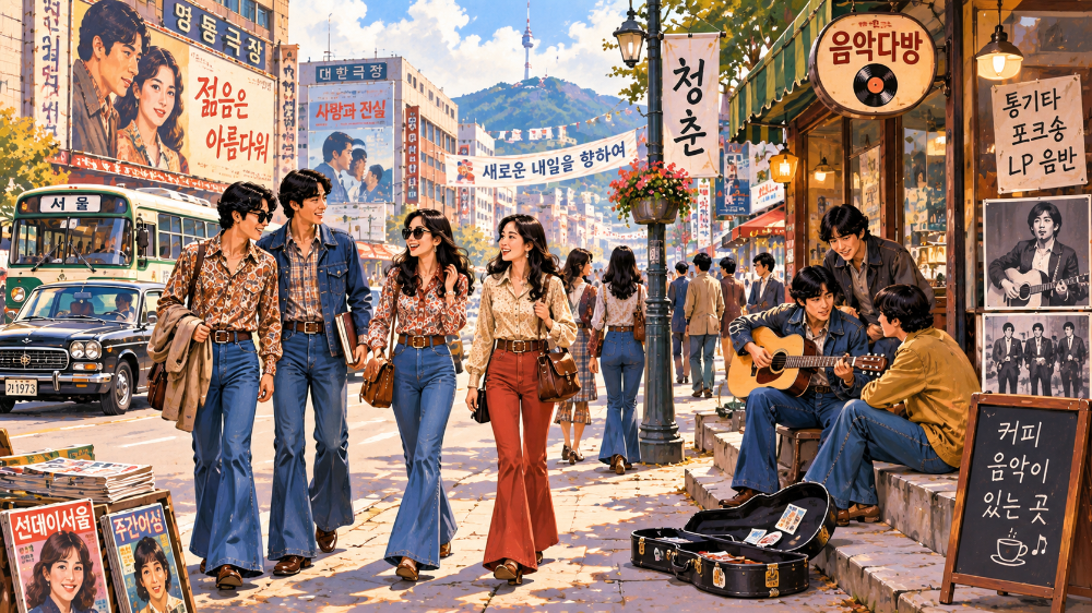 나팔바지가 거리를 휩쓸었던 1970년대