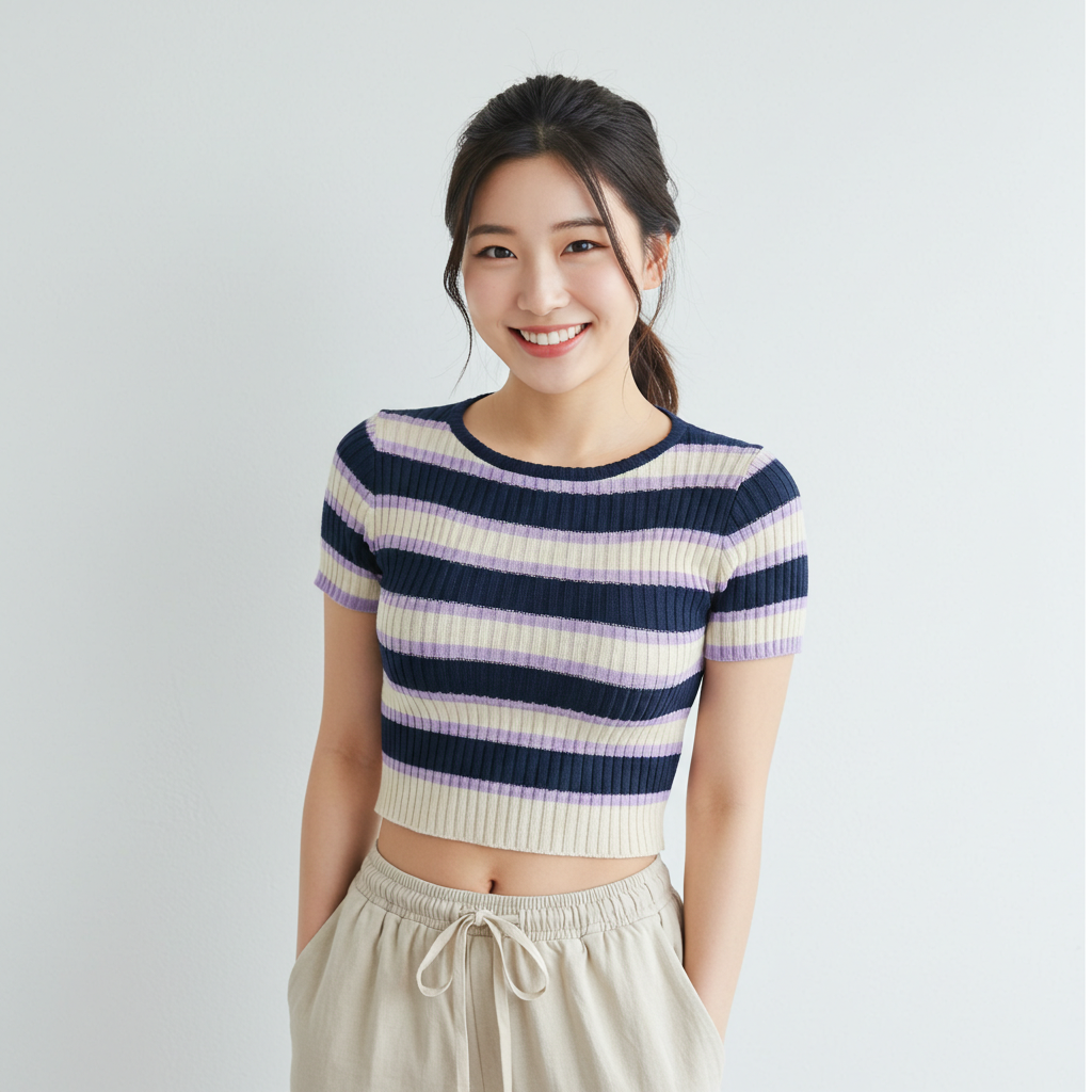 스트라이프 니트