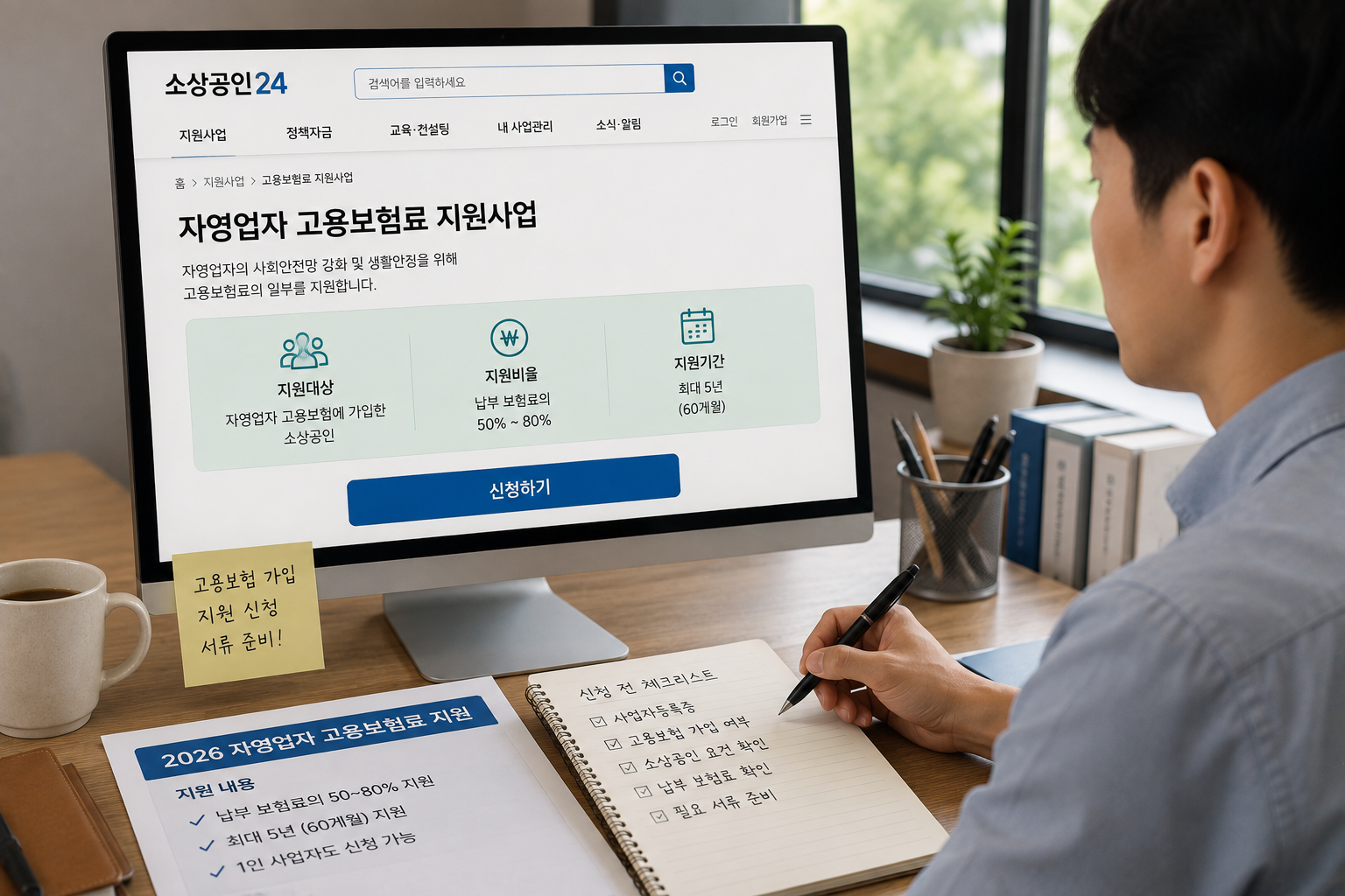 소상공인24 지원 신청 준비