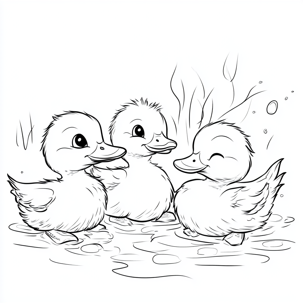 오리삼형제 색칠전