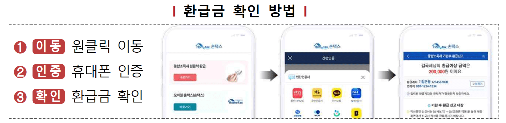 홈텍스 환급금 이미지