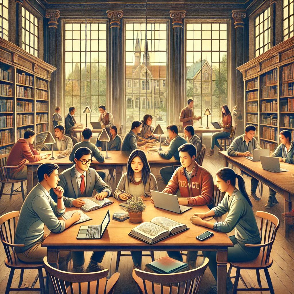 프린스턴 대학교 공부하는 모습