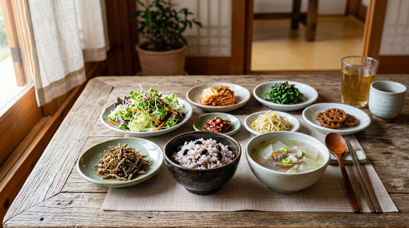 든든한 한식 아침 상차림