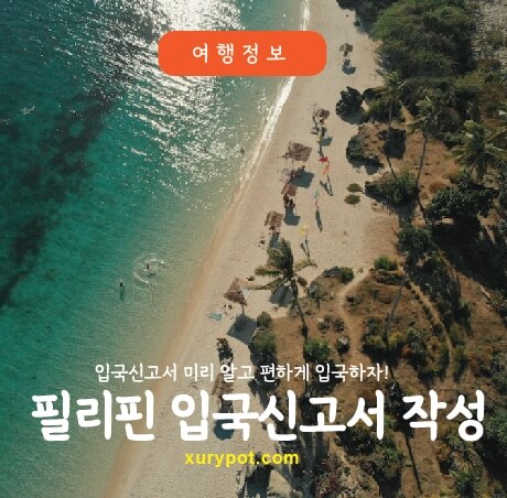 필리핀 입국신고서 작성방법