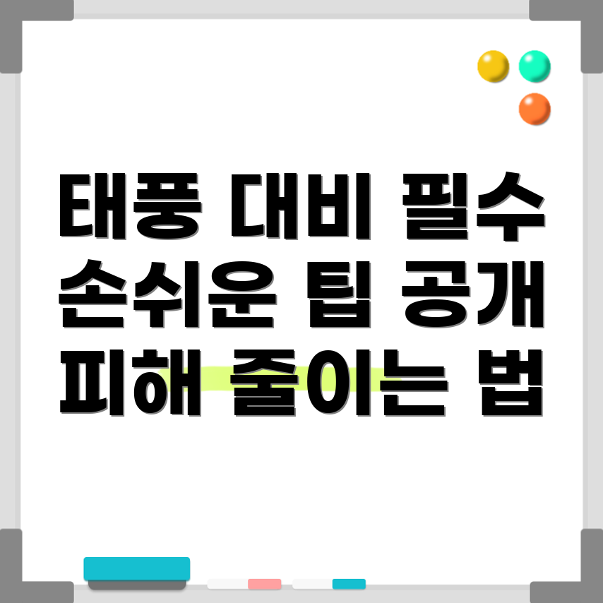 태풍 피해 최소화